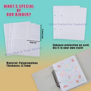 Classeur pour photocards Kpop à 4 pochettes, personnalisable, album de collection, porte-photocards en plastique ajouré style petit cœur - Product Image 4
