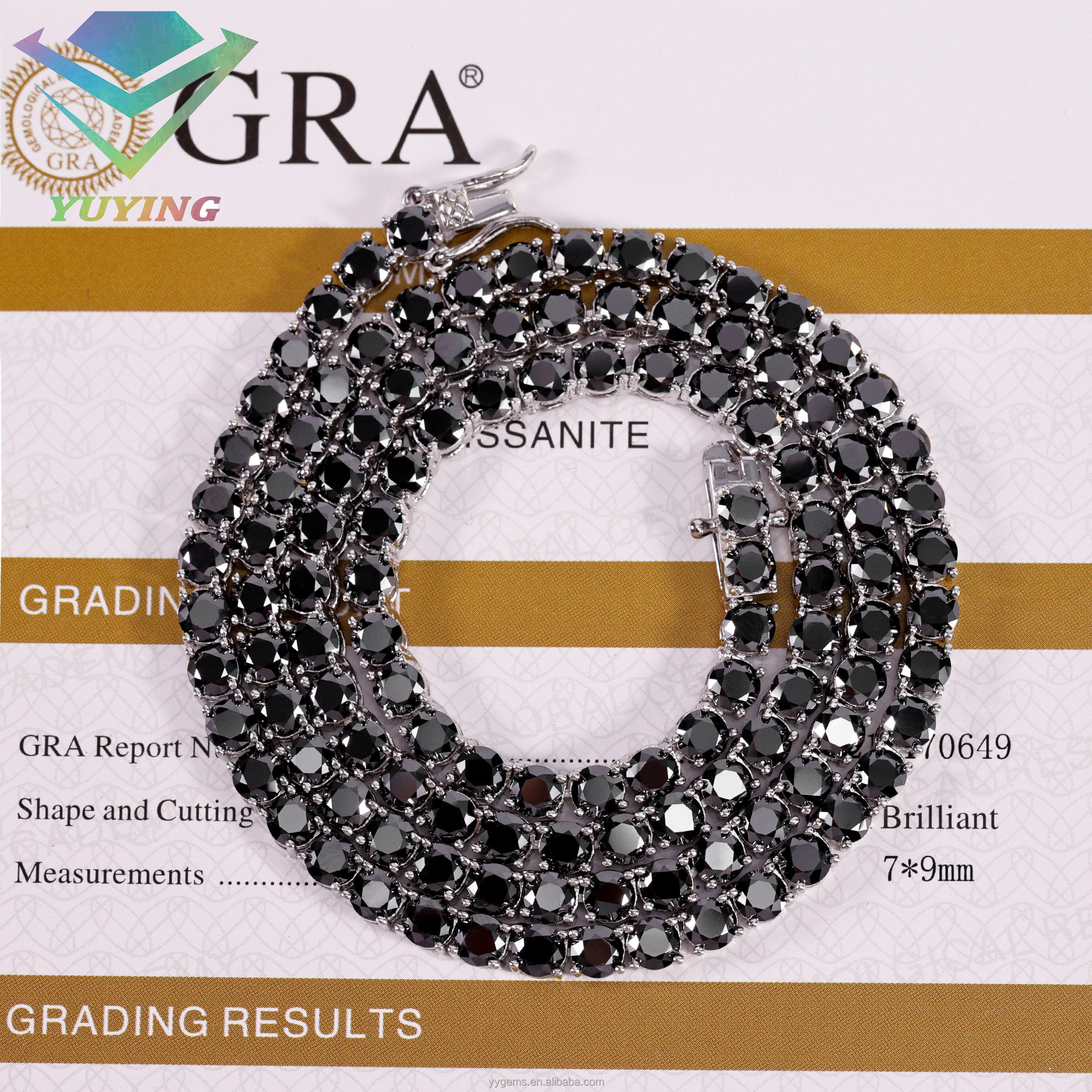 4MM โมอิสซาไนต์สีดำ-S925