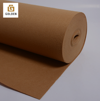 Haute qualité feutre industriel Polyester Non-tissé couleur feutre tissu rouleau respirant sergé Style thermocollant revêtement tapisserie d'ameublement robe