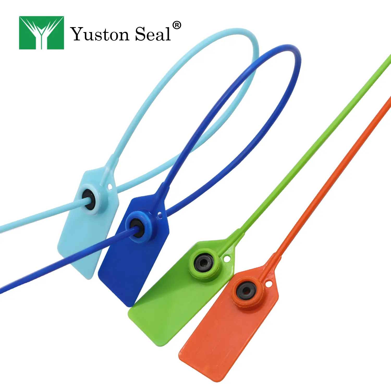YTPS606-Etiquetas de sello de plástico para ropa, con logotipo personalizado pequeño, color rojo, con código de barras, sello de plástico transparente