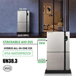 VICTPOWER Stackable Home Energy Storage System 5kWh LiFePO4 <b>Battery</b> With 5kW Hybrid Solar Inverter Off Grid Residential <b>Backup</b> - Product Image 2