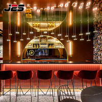 Ensemble de meubles de bar commerciaux J2S, tabourets de bar hauts rembourrés en velours, structure en métal, sièges de bar pour salon et bistrot