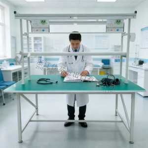 Línea de montaje industrial Banco DE TRABAJO Mesa de producción Taller Uso doméstico DIY 5 Aluminio 200kg Capacidad <span class=keywords><strong>Eida</strong></span> Estantes apilables Estantes - Product Image 2