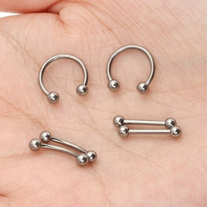 Piercing <span class=keywords><strong>de</strong></span> Titanio ASTM F136 G23 JIAXIN con Rosca Interna, Barra Recta para Lengua, Pezón, Labret, Hélix, Tragus, Industrial - Product Image 4
