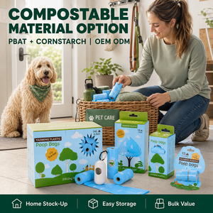 Wholesale Supplier PBAT PLA <b>Compostable</b> Pet Waste <b>Bags</b> Leak Proof Eco Friendly Custom Logo Size Color Packaging - Product Image 4