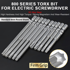 رأس مفك توركس من سبائك الصلب <span class=keywords><strong>S2</strong></span>، بساق 4 مم، لمحركات الدوران الكهربائية من سلسلة 800، مغناطيسي، بطول 40 مم و 60 مم - Product Image 2