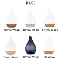 Diffuseur d'arômes intelligent et écologique en bambou avec minuterie, lumière chaude, recharge USB pour usage au bureau