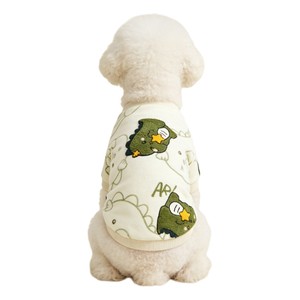 Ropa para mascotas con estampado de animales, camiseta de poliéster para perros Bichon Frise, diseño de dinosaurio estrella para las cuatro estaciones - Product Image 5