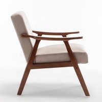 Fauteuil de salon avec structure en bois massif, chaises de salon, meubles, fauteuils de salon pour chambre à coucher, fauteuil d'appoint moderne