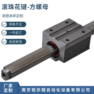 Écrou carré à billes GJH25 30LBH25 Série 30 Vis à métaux à couple élevé Diamètre extérieur 10 mm Composant de roulement - Product Image 2
