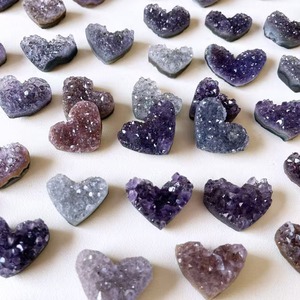 Bán buôn hình trái tim thạch anh tím geode cụm tinh thể màu tím chữa bệnh đá cho trang trí nội thất với - Product Image 2