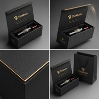 Boîte cadeau vin de luxe personnalisée, écologique, en carton recyclé rigide, fermeture magnétique, pour cadeaux d'entreprise