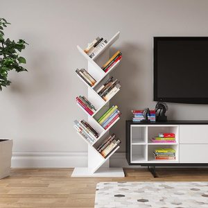 Estantería de madera con forma de árbol para el hogar, estantería moderna para dormitorio, combinación de puertas, libros para niños - Product Image 2