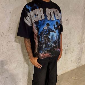 Camisetas Negras para Hombre con Brillo, 280 GSM, Algodón Peinado Airlume, Oversize, Listas para DTG, 100% Algodón, con Pegatinas y Marca - Product Image 1