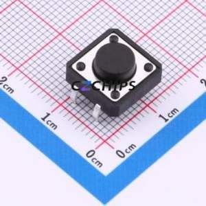 TS015-CBW1EH5.5 Tactile Switch Through hole-4P,12x12mm Switch Single Pole Single Throw Round Button 1.8N Through Hole - Product Image 1