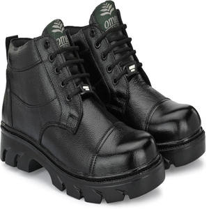 Premium Men Lace Up Outdoor Hiking <b>Boots</b> with Anti Slip Rubber Outsole Soft Inner Padding Durable Comfortable Fashion Footwear - Product Image 5