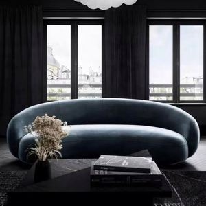 Секционный диван в нордическом L-образном виде с оттоманкой, модульные комбинированные бархатные модульные диваны, длинный диван - Product Image 6