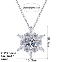 Pendentif hexagonal en argent S925 entièrement serti de moissanite, collier personnalisé tendance, bijoux de mariage pour femmes, cadeau