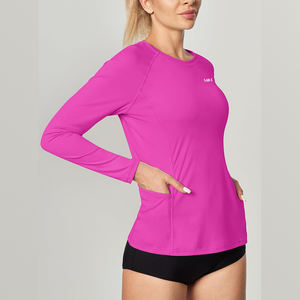 חולצת דיג לנשים עם שרוולים ארוכים, הגנה מפני קרינת UV, פוליאסטר איכותי, UPF 50, בהתאמה אישית - Product Image 4