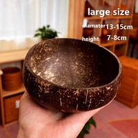 Bol de coquille de noix de coco naturel vide smoothie salade d'acai bol de bouddha en bois pour cadeaux végétaliens décor de cuisine