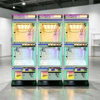Machine d'arcade surprise à monnayeur et billets, 4 prix, en métal, pour centre commercial, machine à poupées à deux joueurs, à base de compétences