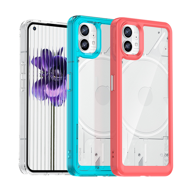 Fast Delivery Colorful Shockproof Transparent Clear Acrylic Phone Case for Nothing Phone1 Nothing Phone 2 Phone Cover