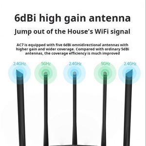 Nuevo Router X607 Ac7 Ac1200 Wifi de Doble Banda, Extensor de Red Inalámbrico con 5 Antenas de Alta Ganancia - Product Image 3