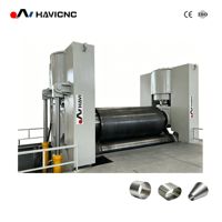 Machine à rouler les plaques en acier inoxydable et en acier au carbone, série W11 2026, 3 rouleaux, avec moteur de 11 kW