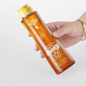 Bouteilles souples en <span class=keywords><strong>plastique</strong></span> transparent de qualité alimentaire 318 ml avec bouchon à clapet pour miel, sauce moutarde et condiments – Emballage pour sauces et trempettes - Product Image 3