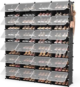 Home Furniture <strong>Plastic</strong> Shoe Rack Foldable <strong>Wardrobe</strong> With Shoe Cabinets - Product Image 1