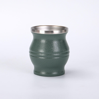 Vente en gros de haute qualité avec logo personnalisé Mini 8oz Mate Cup Gobelet à gourde en acier inoxydable à double paroi Thermos monté sur voiture