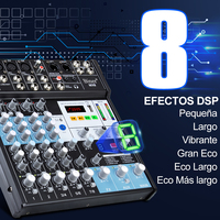Biner MX8 Input Komputer Digital, Mixer Audio Digital 8 Saluran Input Komputer MP3 Profesional