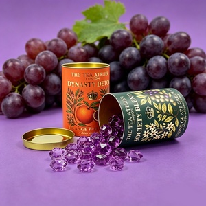 Fruit Candy Paper Can Food Grade Paper Tube Packaging Iron Lid Luxury Packaging <b>Round</b> Shipping Boxes Paper Cylinder <b>Box</b> - Product Image 1