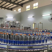 Machine automatique 3 en 1 de lavage, remplissage et bouchage pour la production de bouteilles d'eau minérale purifiée en PET