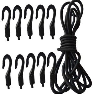 Plastic Guy Ropes 5M Elastic Rope With 10 <b>Hooks</b> For Outdoor <b>Boating</b> Universal Use TLSG4 - Product Image 1