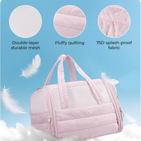 Sac de transport souple pour animaux de compagnie, sac de transport portable pour chat avec plusieurs entrées, coussin amovible et laisse de sécurité pour petits chiens et chats