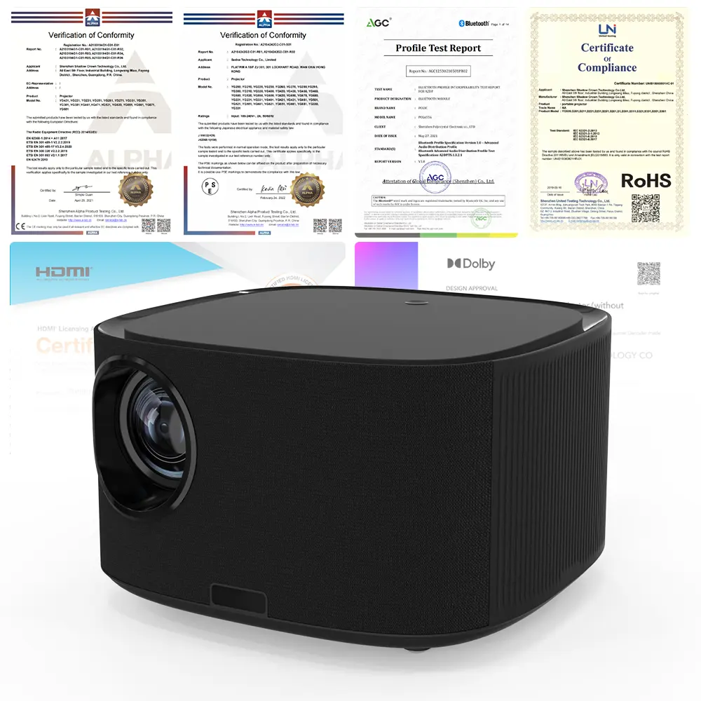 Home Full HD USB 1080P 3D LED Projector For Mobile Phone China Wireless Android 9.0 Smart Mini 4K Projector