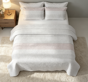 Cubrecama Bouti de <span class=keywords><strong>150</strong></span> cm, Cubrecama Delgado de 250 x 260 cm, Incluye 2 Fundas de Almohada, Suave, Estampado para Todas las Estaciones, 100% Poliéster - Product Image 3