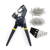 JOYSIGN Machine à œillets portable à main, pince à œillets, outil de presse manuelle avec œillets de 3/8 pouce (10 mm)