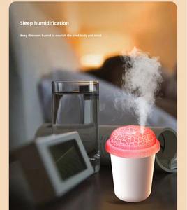 Lámpara de Ambiente con Luz Colorida en Forma de Taza de Té, Humidificador Ultrasónico de Plástico, con Sensor de Humedad, Alimentación USB, Bajo Ruido, 1 Año de Garantía - Product Image 1