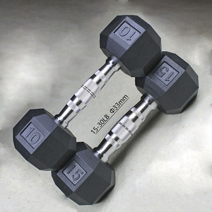 Mancuernas Hexagonales de Hierro Fundido con Revestimiento de Goma para Gimnasio en Casa, para Ejercicios de Fitness Corporal - Product Image 1