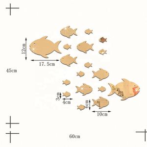 Nouvel autocollant mural 3D amovible en forme de poissons marins, effet miroir, décalcomanie DIY pour la décoration intérieure - Product Image 5
