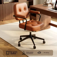 Silla de Oficina de Cuero Estándar para Uso Diario, Duradera, Capacidad de 110 kg, Giratoria, Logotipo Personalizado al por Mayor, Cumple con REACH, OEM, ODM
