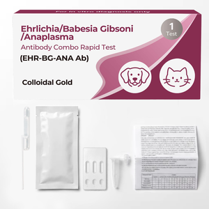 Test rapide combiné 3 en 1 pour la détection des anticorps Ehrlichia, Babesia Gibsoni et Anaplasma chez le chien, pour les maladies transmises par les tiques, sur sérum ou sang total, résultats en 10 minutes - Product Image 2