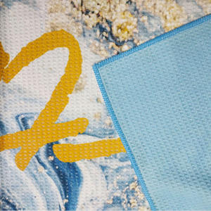 Venta al por mayor Tie Dye antideslizante reciclado Hawaiano microfibra playa caliente Yoga toalla con bolsillo de esquina - Product Image 4