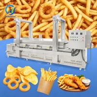 Machine à frire continue industrielle OCEAN pour chips de tortilla, petite machine à frire les chips de banane avec convoyeur