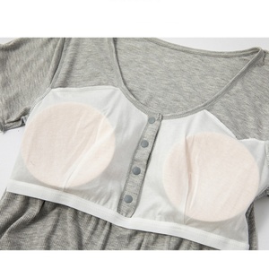 Robe de maternité à manches courtes, pyjama d'été rond pour la <span class=keywords><strong>grossesse</strong></span>, M-2XL, noir/gris/vert - Product Image 4