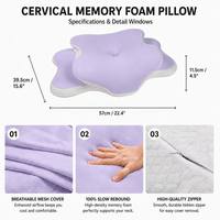 Oreiller ergonomique moderne en mousse à mémoire de forme en forme de papillon pour le soulagement de la pression, à récupération lente, soutien cervical, vente en gros, OEM ODM