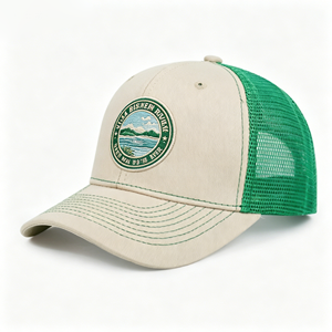 Gorra Trucker de Cuero Personalizada al por Mayor con Logotipo, 5 Paneles, Bordado, Malla, Cuerda, Ajustable, Impermeable, para Golf y Béisbol - Product Image 2