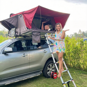 Tente de toit pour voiture SUV, entièrement automatique, toit rigide, tente extérieure de grande taille, pliable, quatre saisons, 2-4 personnes, deux chambres, coque rigide - Product Image 6